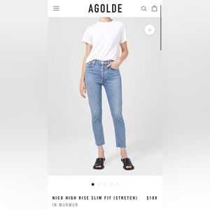 AGOLDE NICO HIGH RISE SLIM FIT (STRETCH) JEANS
